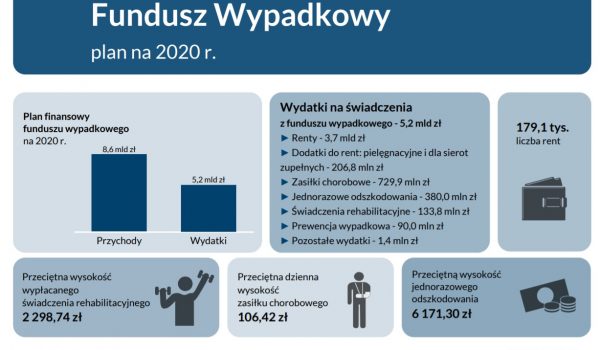 Przewidywana nadwyżka funduszu wypadkowego w 2020 r.