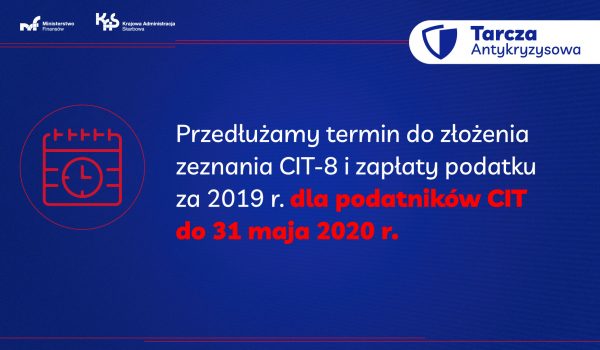 Przedłużenie terminu składania zeznań rocznych CIT!