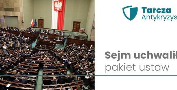 Pakiet dot. tarczy antykryzysowej – uchwalony przez Sejm
