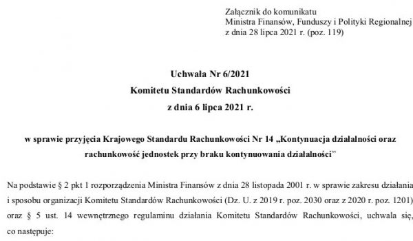 KSR Nr 14 przyjęty!