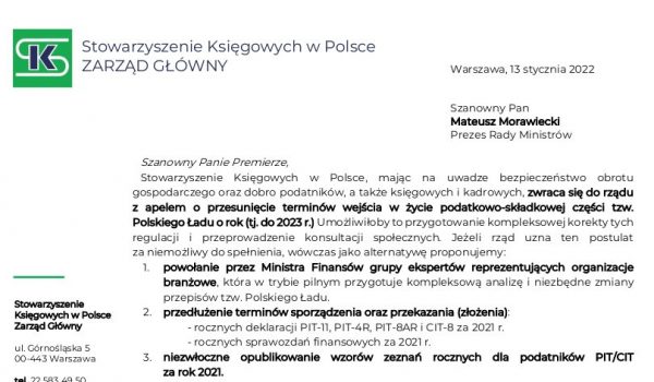 Apel SKwP do premiera