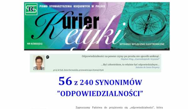 56 z 240 synonimów ODPOWIEDZIALNOŚCI – Nowe wydanie Kuriera etyki