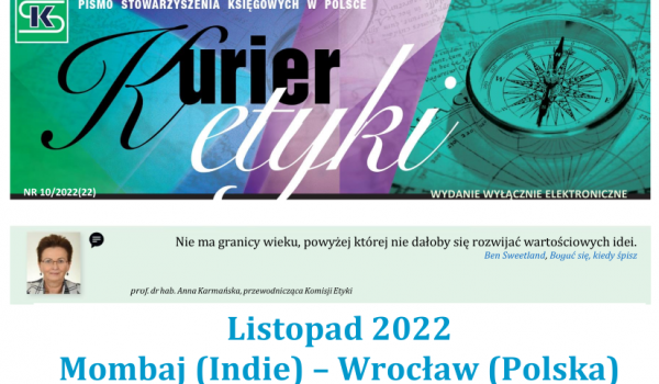 Kurier etyki nr 10/2022 – Etyka i zaufanie, a w konsekwencji odpowiedzialność