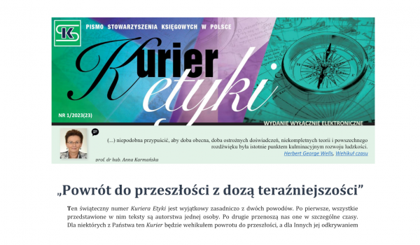 Kurier etyki nr 1/2023 – Powrót do przeszłości z dozą teraźniejszości