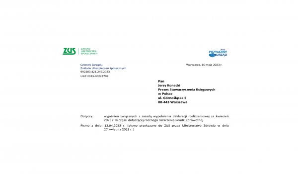 Zasady wypełnienia deklaracji rozliczeniowej za kwiecień 2023 r. - wyjaśnienia ZUS