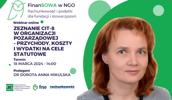 FinanSOWA w NGO – Rachunkowość i podatki dla fundacji i stowarzyszeń