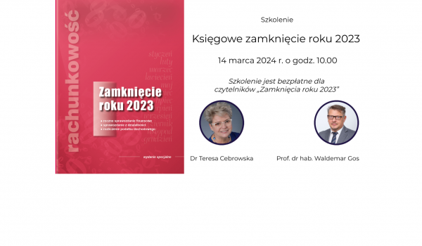 bezpłatne szkolenie online dla czytelników "Zamknięcia roku 2023"